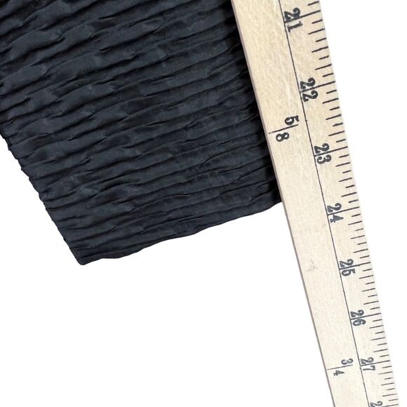 Eileen Fisher Jacket Small Petite Black Silk Texture Magnetic Button Minimalist - Picture 8 of 12